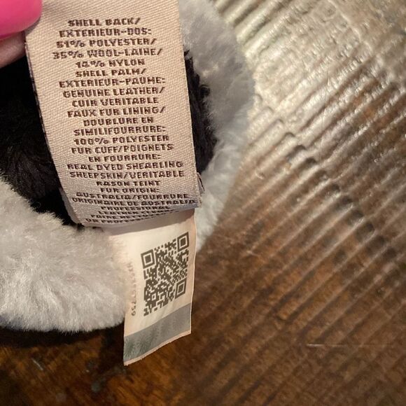 UGG Australia Shearling Casual Gloves Gray - Picture 7 of 8